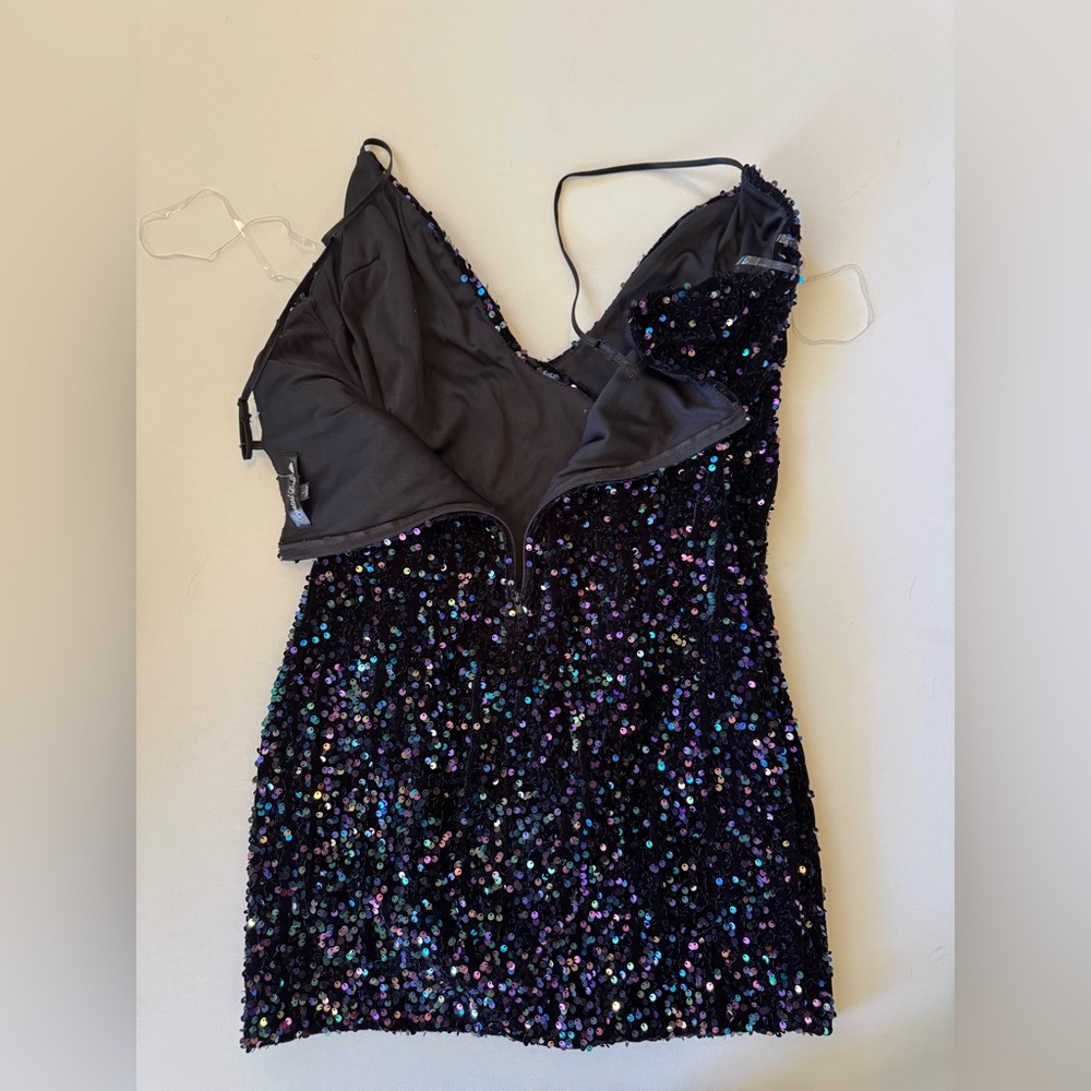✨NWOT Crystal Doll Black Sequin Cocktail Dress✨